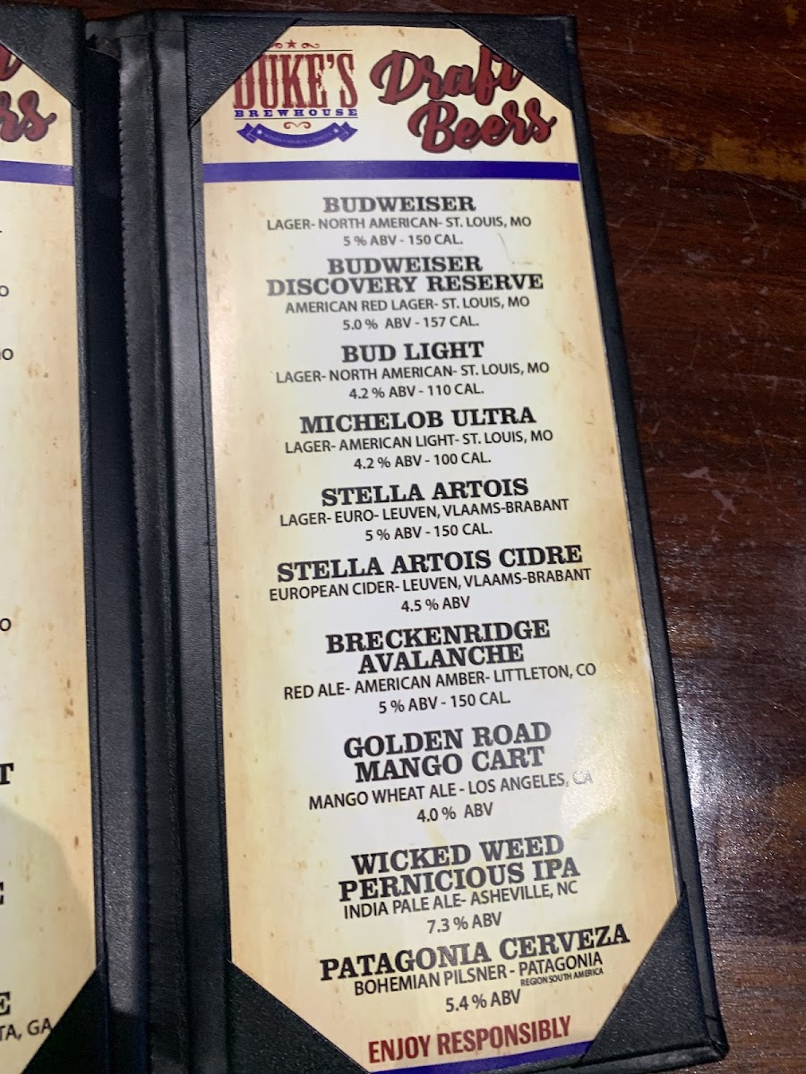 Duke's Brewhouse Menu - Image 3